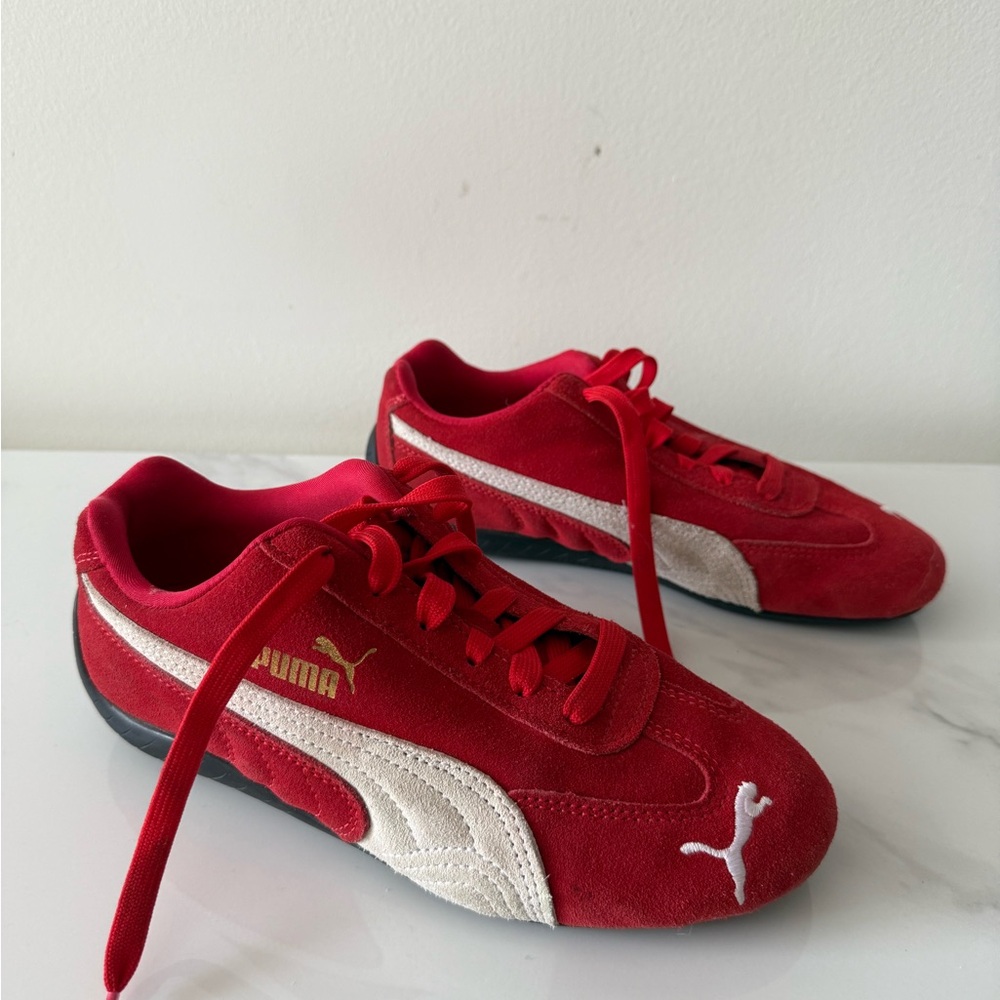 Puma Speedcat OG Women’s Red and White Sneakers